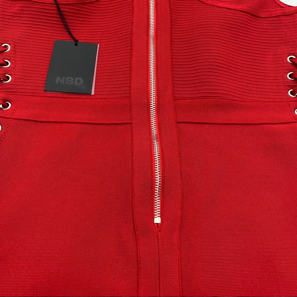 {NBD x Naven} Revolve Jada Lace-Up Dress Samba - Picture 3 of 6